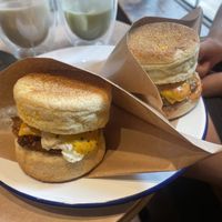 Egg sandwiches  at The Nuts Exchange in Tokyo