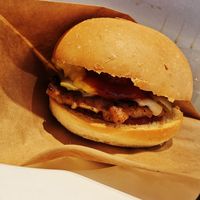 Burger again, small but delicious at The Nuts Exchange in Tokyo