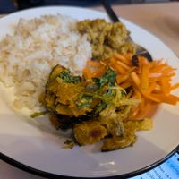 Rice plate at The Nuts Exchange in Tokyo