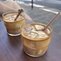 Macadamia milk iced lattes   at The Nuts Exchange in Tokyo
