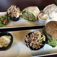 Delicious veggie burger and wrap at Ohana Cafe in Ozona