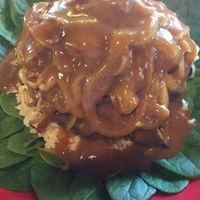 Vegan loco Moco at Ohana Cafe in Ozona