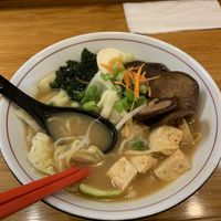 Vegetarian miso ramen. You can omit the egg    at Maru Ramen in Ithaca