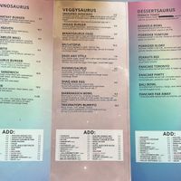 Menu  at Kaffeesaurus in Bonn