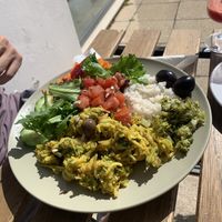 Prato do dia - vegan bacalhau  at Fava Mercearia Café in Lagos