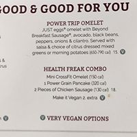 Menu   at Turning Point in Newtown