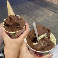 Chocolate and Pistachio   at Gelateria Meno Tredici in Trapani