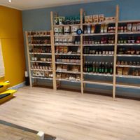 vinegar, seaweeds, pasta. at Vegish Eat Lekker - Vegan Deli Shop in Amsterdam