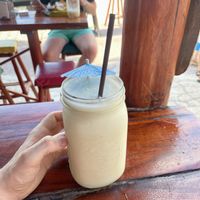 Pina colada   at The Surfin Burrito in Cancun