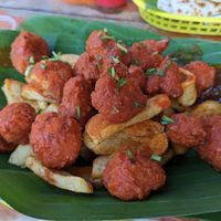 Cauliflower wings at The Surfin Burrito in Cancun
