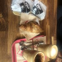 avocado-pomodori-sunflower-bagels, a croissant, two caffe lattes (32.65 chf)  at Boréal Coffee Shop - Talacker in Zurich