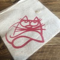 me after easting 33 bucks on tasteless food. (also, that's part of their logo)  at Boréal Coffee Shop - Talacker in Zurich