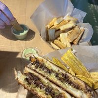 Cuban sandwich & Yucca fries    at Señoreata in Los Angeles