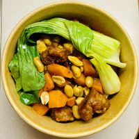 Premium kung po chick’n  at Cheungs Vegan Kitchen in Bristol