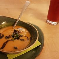 Pumpkin soup as a starter at Max Pett in Munich