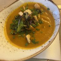 Pumpkin soup!  at Max Pett in Munich