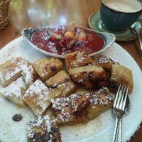 Kaiserschmarrn and Cappuccino ☕ at Max Pett in Munich
