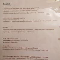 Menu at Max Pett in Munich