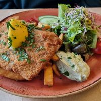 Soja Schnitzel 21,00€ at Max Pett in Munich