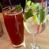 Red Thirst Quencher and Hugo   at Max Pett in Munich