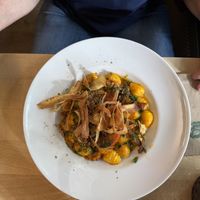 Gnocchi mit Kürbissauce und Pilzen  at Max Pett in Munich