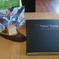 Menu and table decoration at Max Pett in Munich