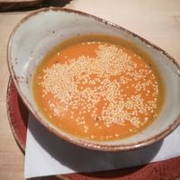 Carrot ginger soup at Max Pett in Munich