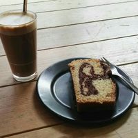 Delicious Tiramisu cake and Guava lemonade :) at Max Pett in Munich