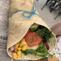 Tortilla minus the avocado and pistachio sauce as requested by my 11 year old!   at Burger Gin Bar VERANDA in Tucepi