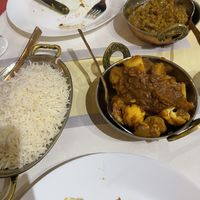 Aloo gobhi and the Punjabi eggplant   at Guru Kirpa Ristorante Indiano in Udine