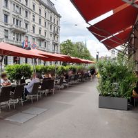 Outdoor seating at Odeon in Zurich
