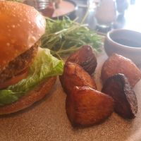 Panko crumbed mushroom burger at Bean Smuggler in Point Cook