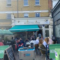 Exterior seating area, really lovely on a sunny day. Just in front of Blackheath Common. at Montpeliers in South East London