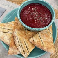 beetroot gazpacho. at La Serra in Lugano
