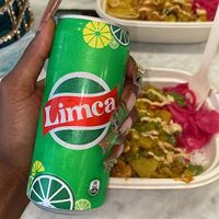 Yellow lentil curry over basmati rice with pickled onions, gobi Manchurian, batata bhaaji, chutney and biryani drizzle! #Veganuary at Ambo in New York City