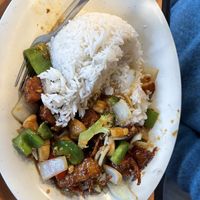 Vegan orange chicken  at Pho Em in Baytown