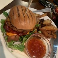 Ultimate vegan burger at The Queen Inn in Cwmbran