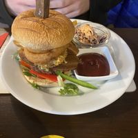 Vegan burger  #Veganuary at The Queen Inn in Cwmbran