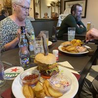 The ultimate burger   at The Queen Inn in Cwmbran