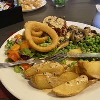 Vegan steak and peppercorn sauce  at The Queen Inn in Cwmbran