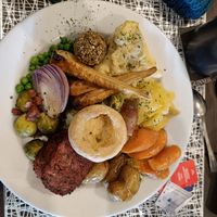 Fillet mignon with all the trimmings at The Queen Inn in Cwmbran