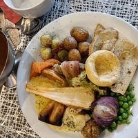 Turkey Sunday roast at The Queen Inn in Cwmbran