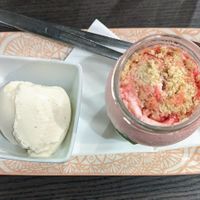 Strawberry cheesecake at The Queen Inn in Cwmbran