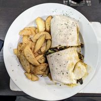 Mushroom shawarma wrap at The Queen Inn in Cwmbran