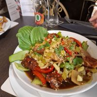 Tofu ramen at The Queen Inn in Cwmbran