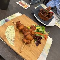 Chicken tikka and Bhaji  at The Queen Inn in Cwmbran