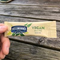 Vegan Mayo sachets!!  at The Queen Inn in Cwmbran