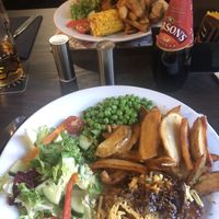 Hunters chicken and chicken and ribs   at The Queen Inn in Cwmbran