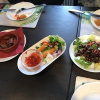 The chilli beef is amazing, so chewy & crispy! at The Queen Inn in Cwmbran