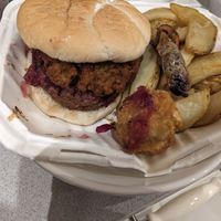 Festive burger(takeaway) at The Queen Inn in Cwmbran
